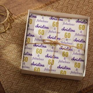 Personalized 60 and Fabulous 60th Birthday Gift   Sheets