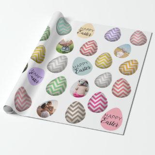 Personalized 6 Photo Pastel Easter Egg Pattern