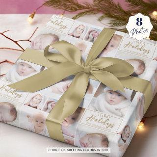 Personalized 8 Photo Custom Greeting and Color