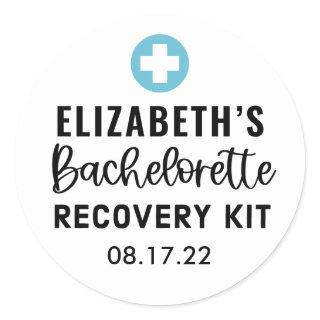 Personalized Bachelorette Recovery Kit  Classic Round Sticker