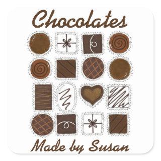 Personalized Baked Made by Chocolate Candy Sticker