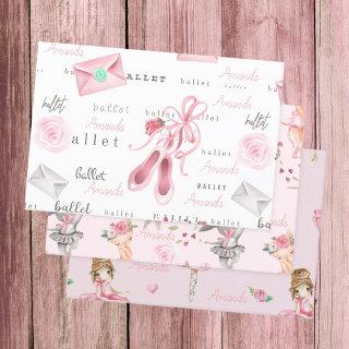 Personalized Ballerina Ballet Name Pretty  Sheets