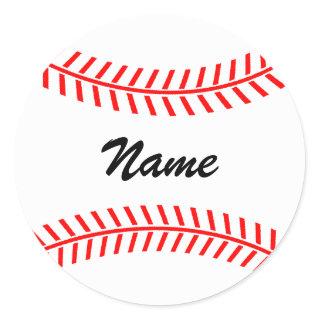 Personalized baseball stickers | ball with name