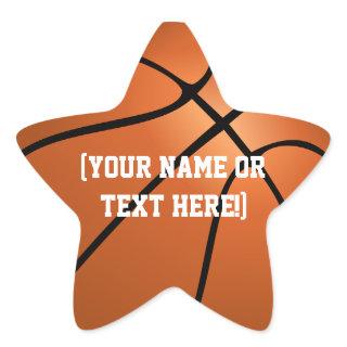 Personalized Basketball Star stickers