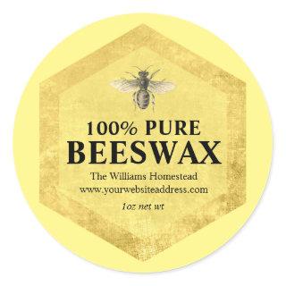 Personalized  Beeswax Label with Apiary Name