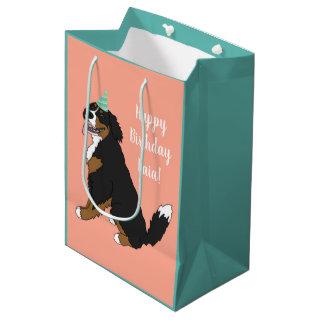 Personalized Bernese Mountain Dog   Medium Gift Bag