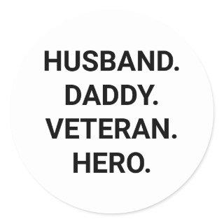 Personalized Best Husband Dad Daddy Father's Day Classic Round Sticker