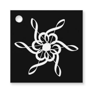 Personalized Black Treble Clef Snowflake Musical Favor Tags