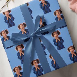 Personalized Blue Photo Collage Kids Birthday