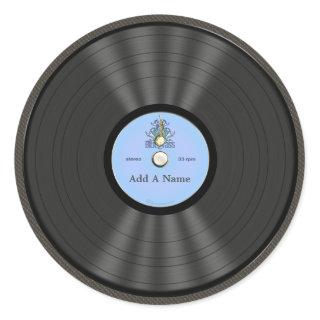 Personalized Bluegrass Vinyl Record Classic Round Sticker