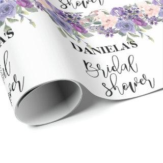 Personalized Bridal shower Violet Floral