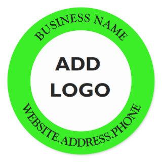 Personalized Business Logo   Classic Round Sticker