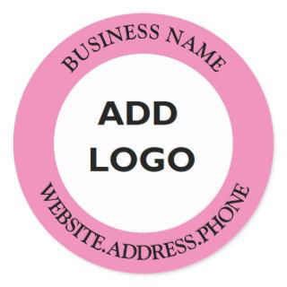 Personalized Business Logo    Classic Round Sticker