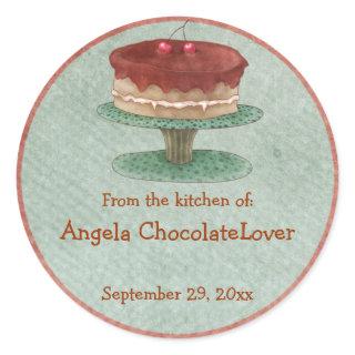 Personalized Cake Recipe Stickers