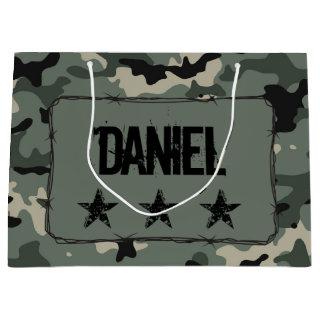 Personalized Camouflage Large Gift Bag
