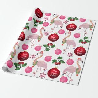 Personalized Christmas Flamingos