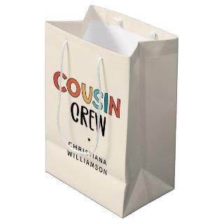 Personalized Cousin Crew Matching Cousins Gift Medium Gift Bag