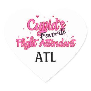 Personalized Cupid-Themed Flight Attendant Sticker