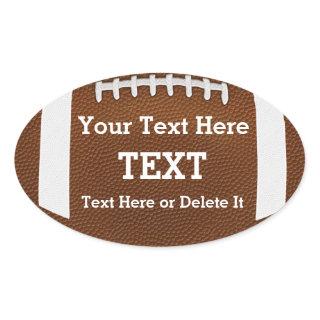 Personalized Custom Football Stickers Your TEXT