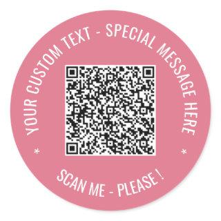 Personalized Custom Text and QR Code Sticker