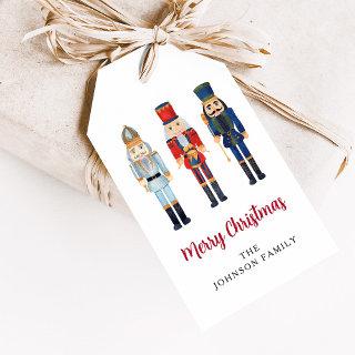 Personalized Cute Nutcracker Merry Christmas Gift Tags