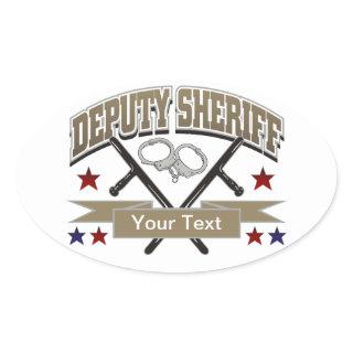 Personalized Deputy Sheriff Oval Sticker