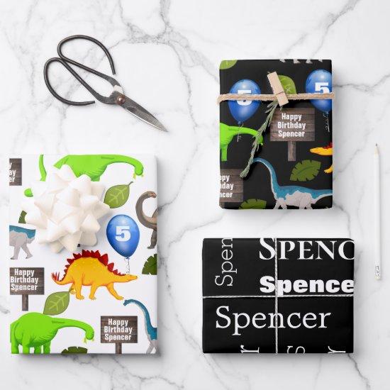 Personalized Dinosaurs Birthday  Sheets