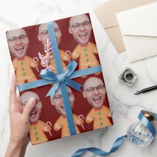 Personalized Face Photo Gingerbread Men Christmas