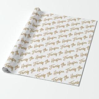 Personalized Family Signature Modern Script Gold