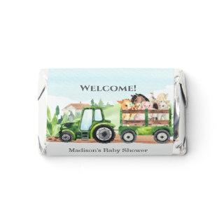 Personalized Farm Animals Green Tractor Party    Hershey's Miniatures