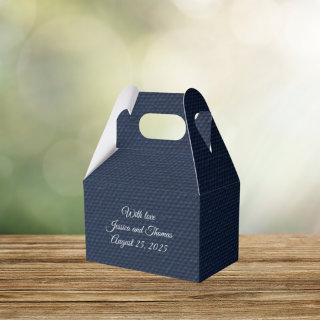 Personalized favor box navy blue