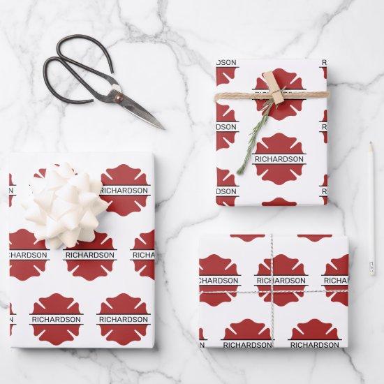 Personalized Firefighter Red Logo Symbol   Sheets