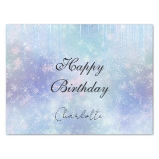 Personalized Frozen Icicles Tissue Paper