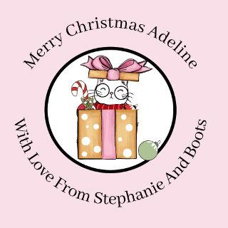 Personalized Funny Christmas Cat On Pale Pink