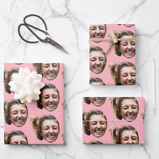 Personalized Funny Pink Custom Face Photo Girly  Sheets