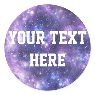 Personalized Galaxy Classic Round Sticker