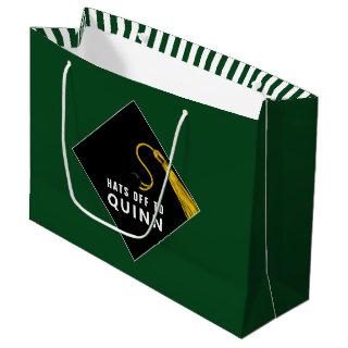 Personalized Graduation Green Large Gift Bag