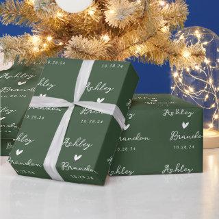 Personalized Green Modern Wedding Gift