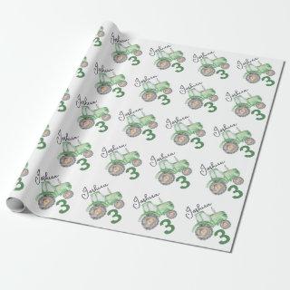 Personalized Green Tractor Theme