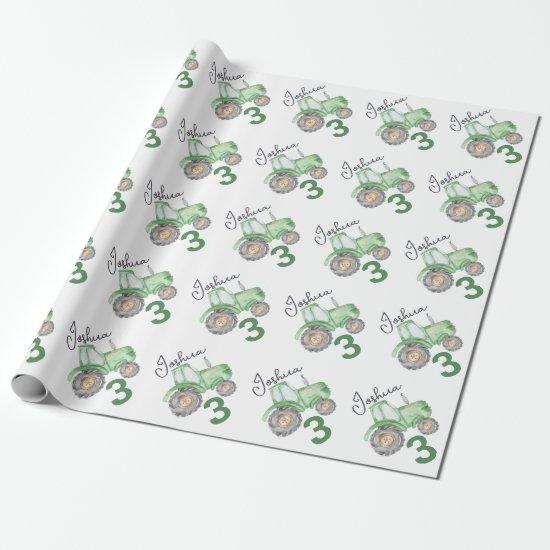 Personalized Green Tractor Theme