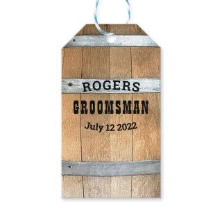 Personalized Groomsman Whiskey Barrel Gift Tags
