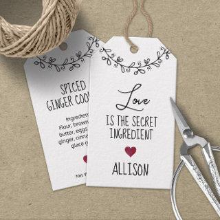 Personalized Hand Lettered Homemade Treat  Gift Tags