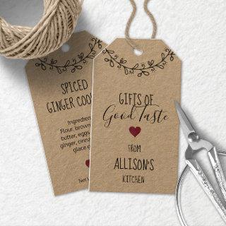Personalized Hand Lettered Homemade Treat Kraft Gift Tags
