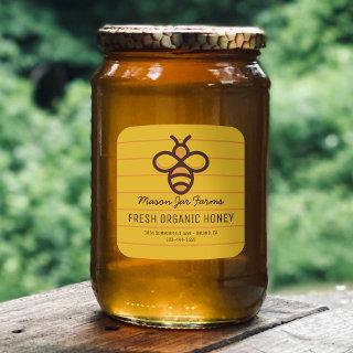Personalized Honey Jar Labels | Honeycomb Bee