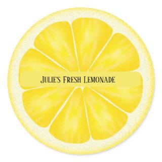 Personalized Lemon Slice Stickers
