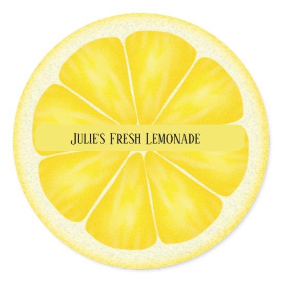 Personalized Lemon Slice Stickers