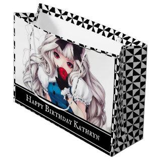 Personalized Manga Art "Alice" Large Gift Bag