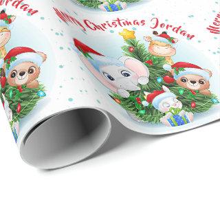 Personalized Merry Christmas Cute Animals
