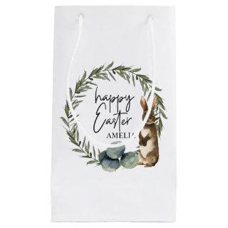 Personalized Name Kids Watercolor Easter  Small Gift Bag