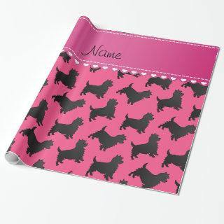 Personalized name pink cairn terrier dogs